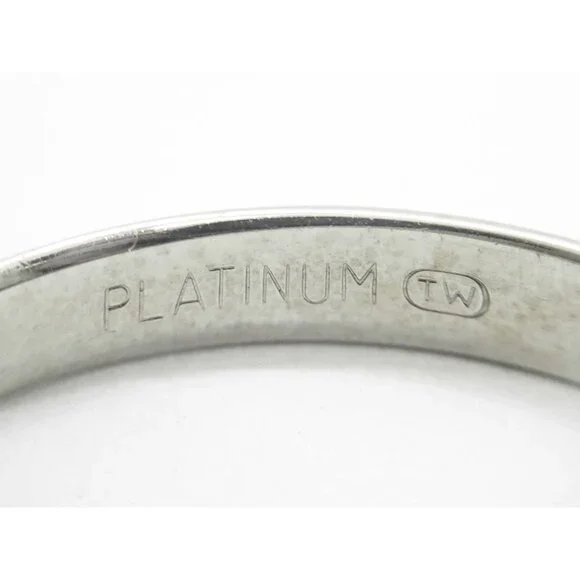 Tessler & Weiss Thin 3mm Wide Wedding Band Ring Platinum Size 10.25 - Picture 6 of 6